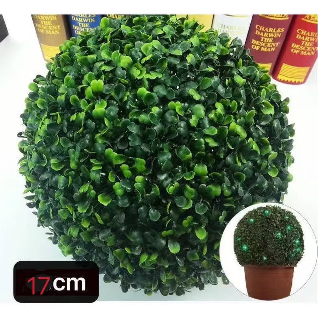 Planta artificial bola grama eucalipto pequena 17cm