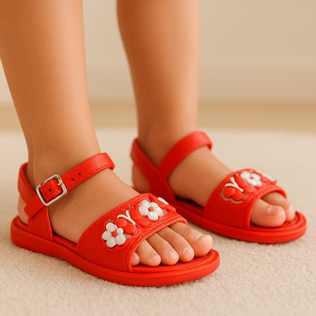 Sandalia de fivela infantis menina.Conforto e Estilo. Drika Calçados.