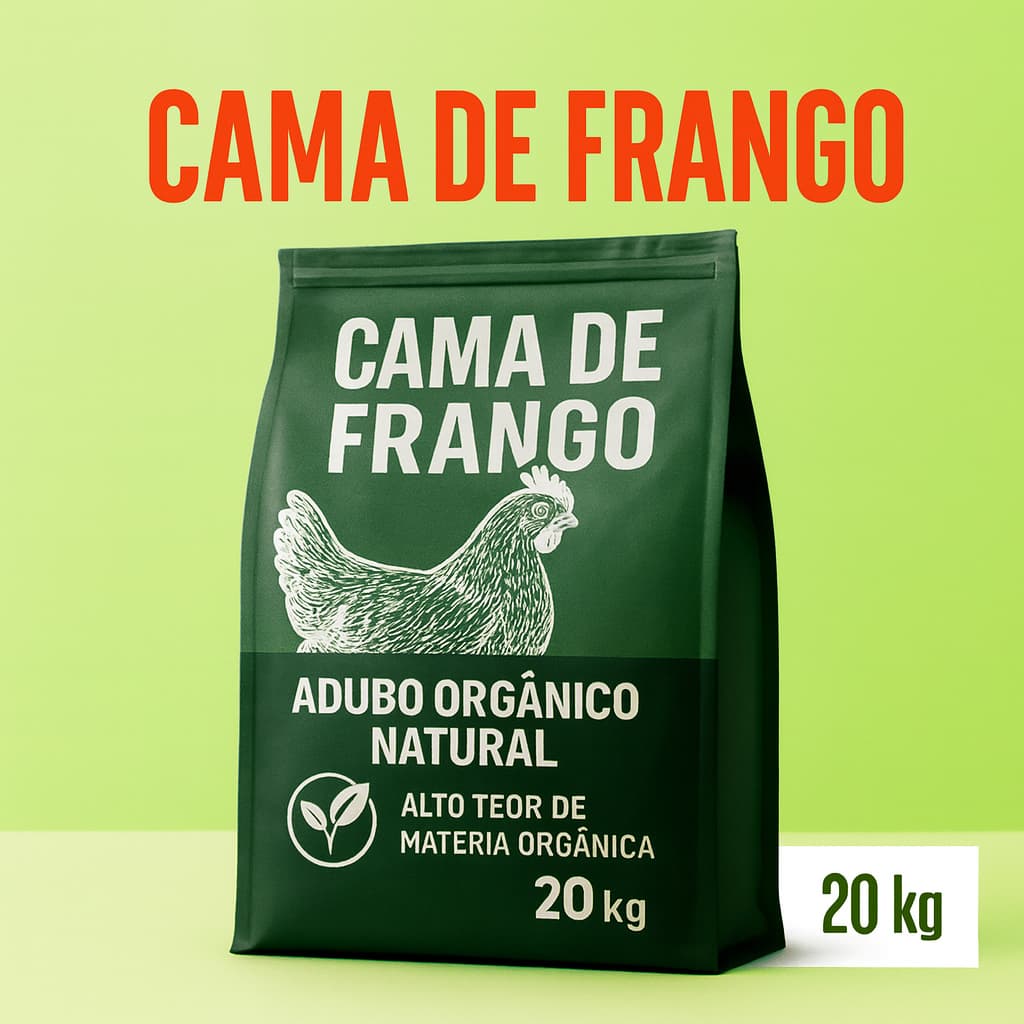 Cama de Frango Adubo Natural - 20KG | Alto Rendimento e Melhor Custo-Benefício