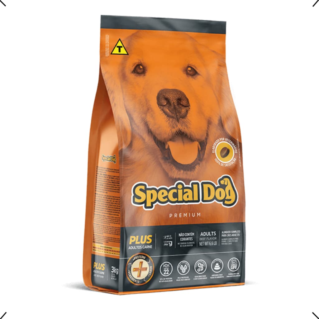 RAÇÃO SPECIAL DOG ADULTO CARNE PLUS 15KG