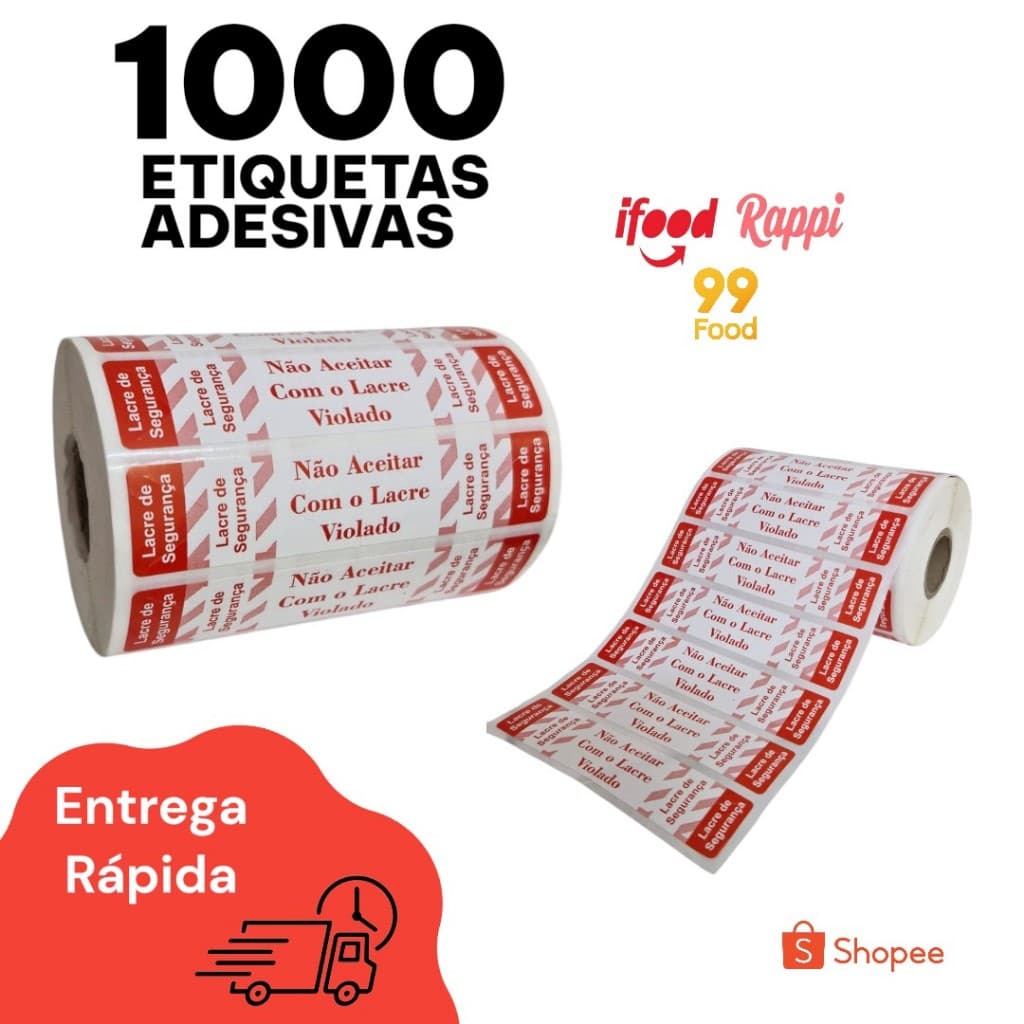 Etiquetas Lacre De Segurança Delivery Ifood