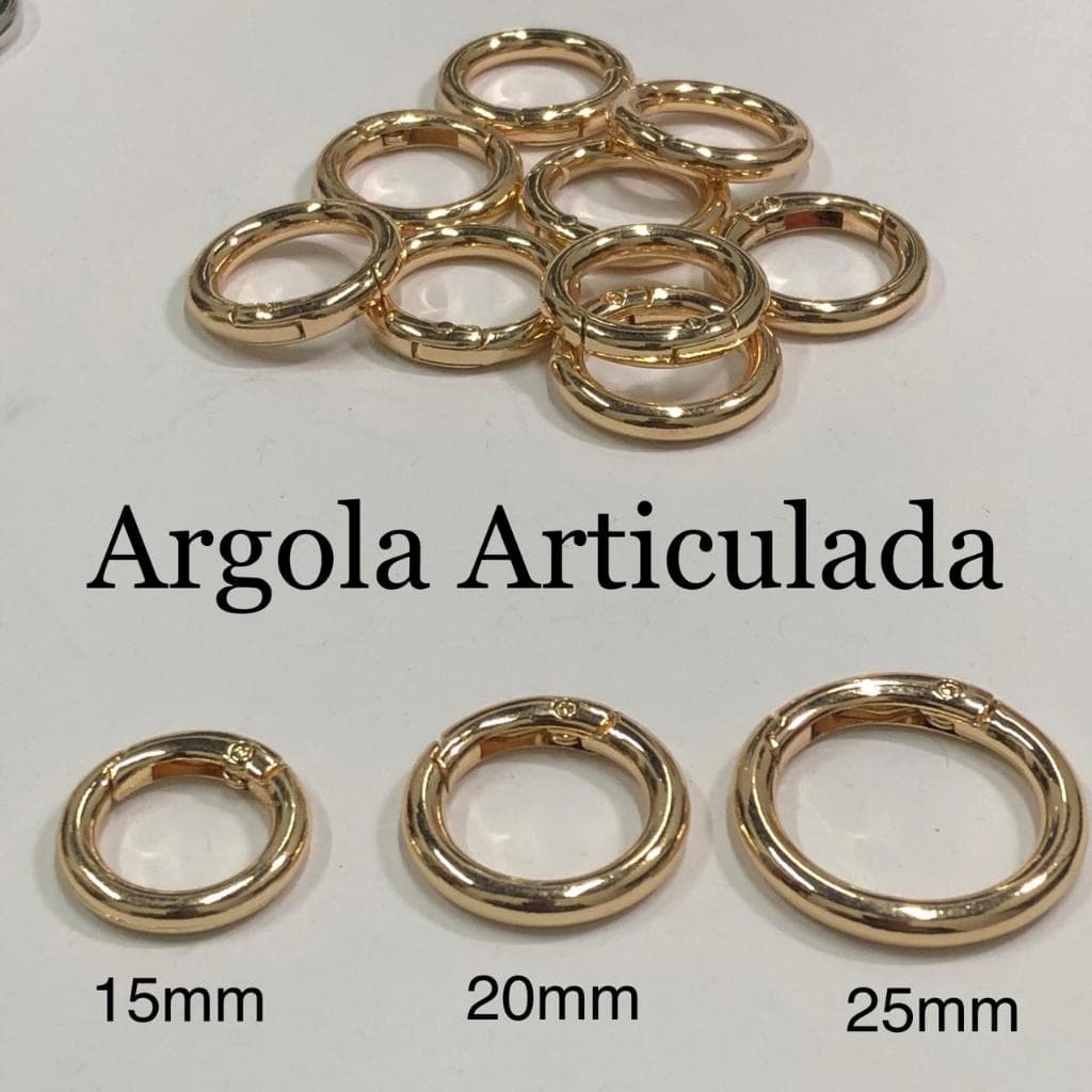 Argola Articulada Para Bolsas e Chaveiros - 10mm, 15mm, 20mm e 25mm