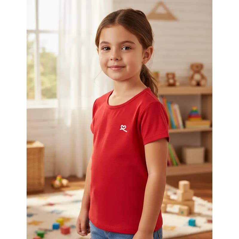 Blusa Meia Malha 100% Algodão Menina Kely & Kety