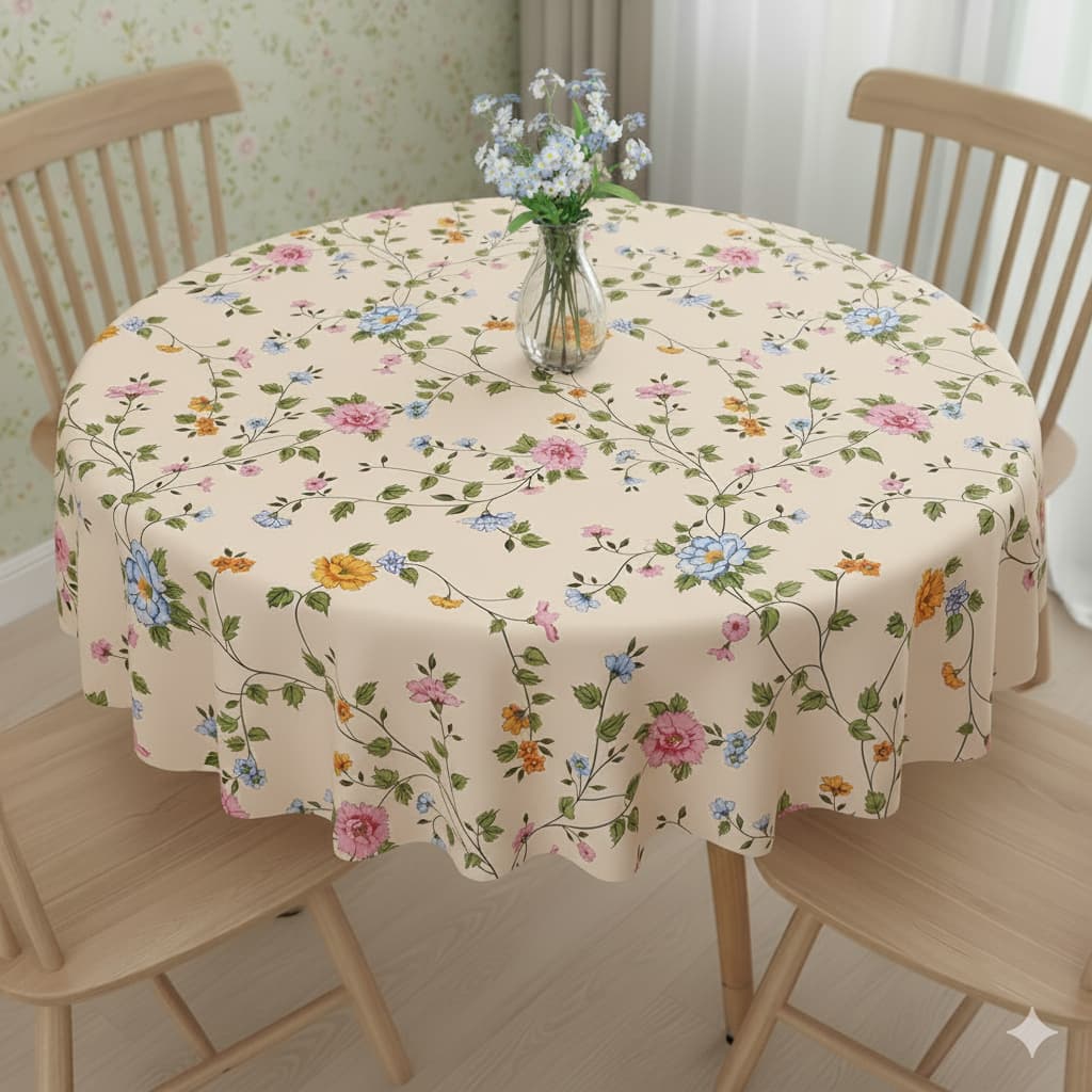 toalha de mesa termica plastica impermeavel redonda 4 lugares