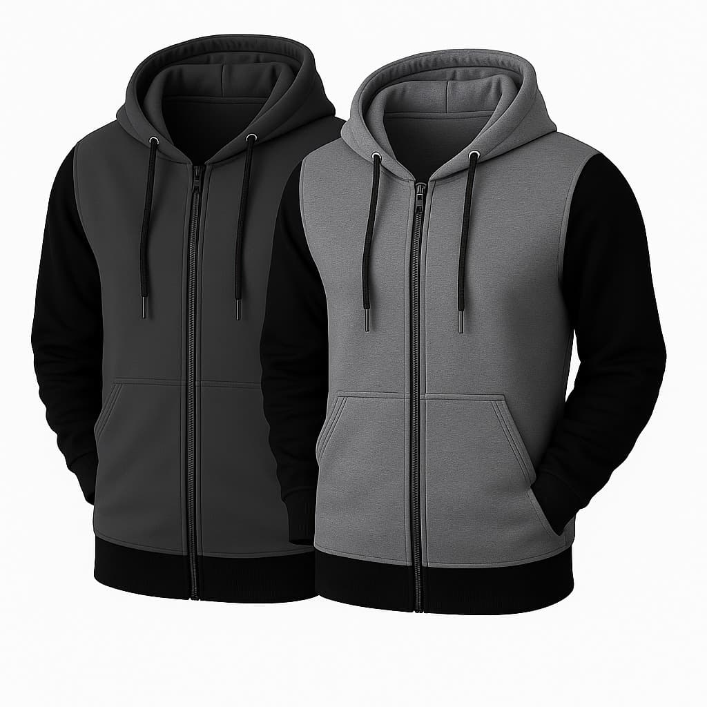 Kit 2 Casacos Masculino - Ziper Frontal Estiloso e Quentinho