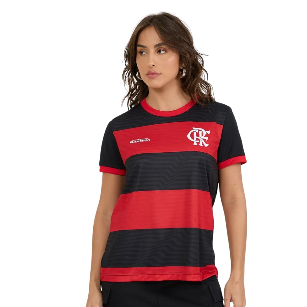 Camiseta Flamengo Feminina Emoção Braziline