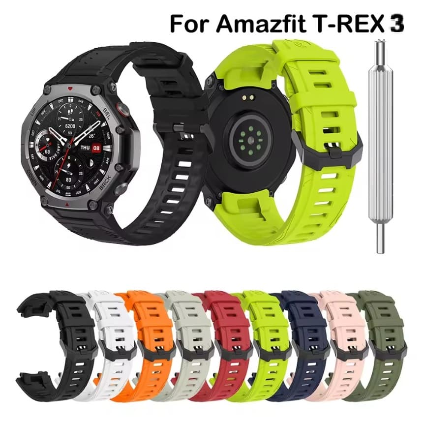 Pulseira De Silicone Com Ferramenta de Ajuste Compatível Com Amazfit T-Rex 3