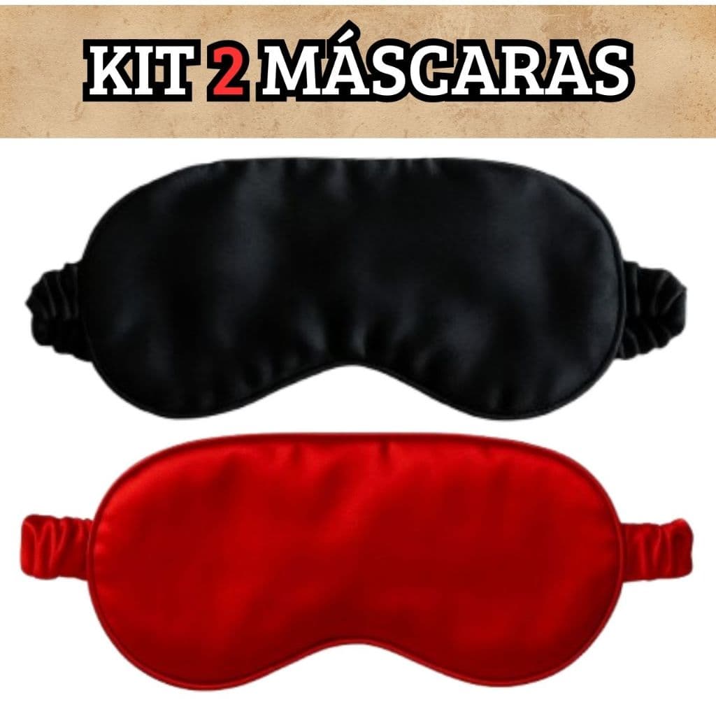 KIT 2 Mascara Tapa Olho de Dormir /  Mascara de Descanso de cetim com cores lindas