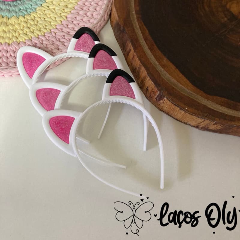 Tiara Infantil Casa Mágica da Gabby  Orelhinhas de Gatinho com Glitter  Fantasia e Festa