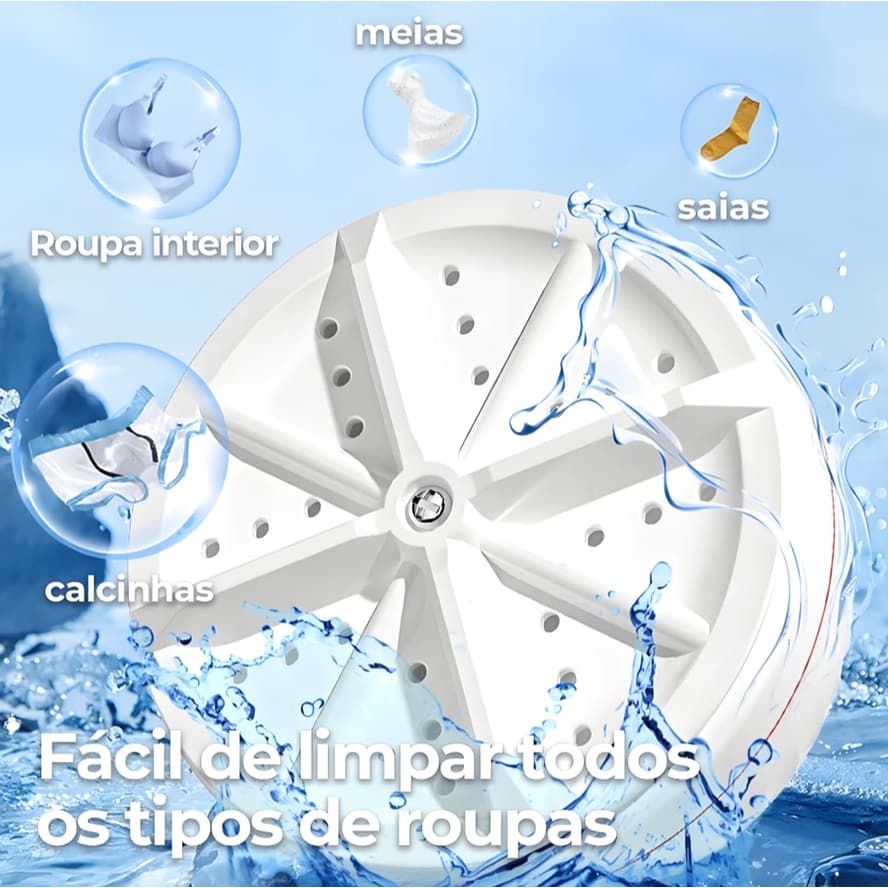 Mini Máquina de Lavar Roupas Panos Toalhas no Balde Portátil Ultrassônica Lavanderia USB Lava Louças Branco com USB