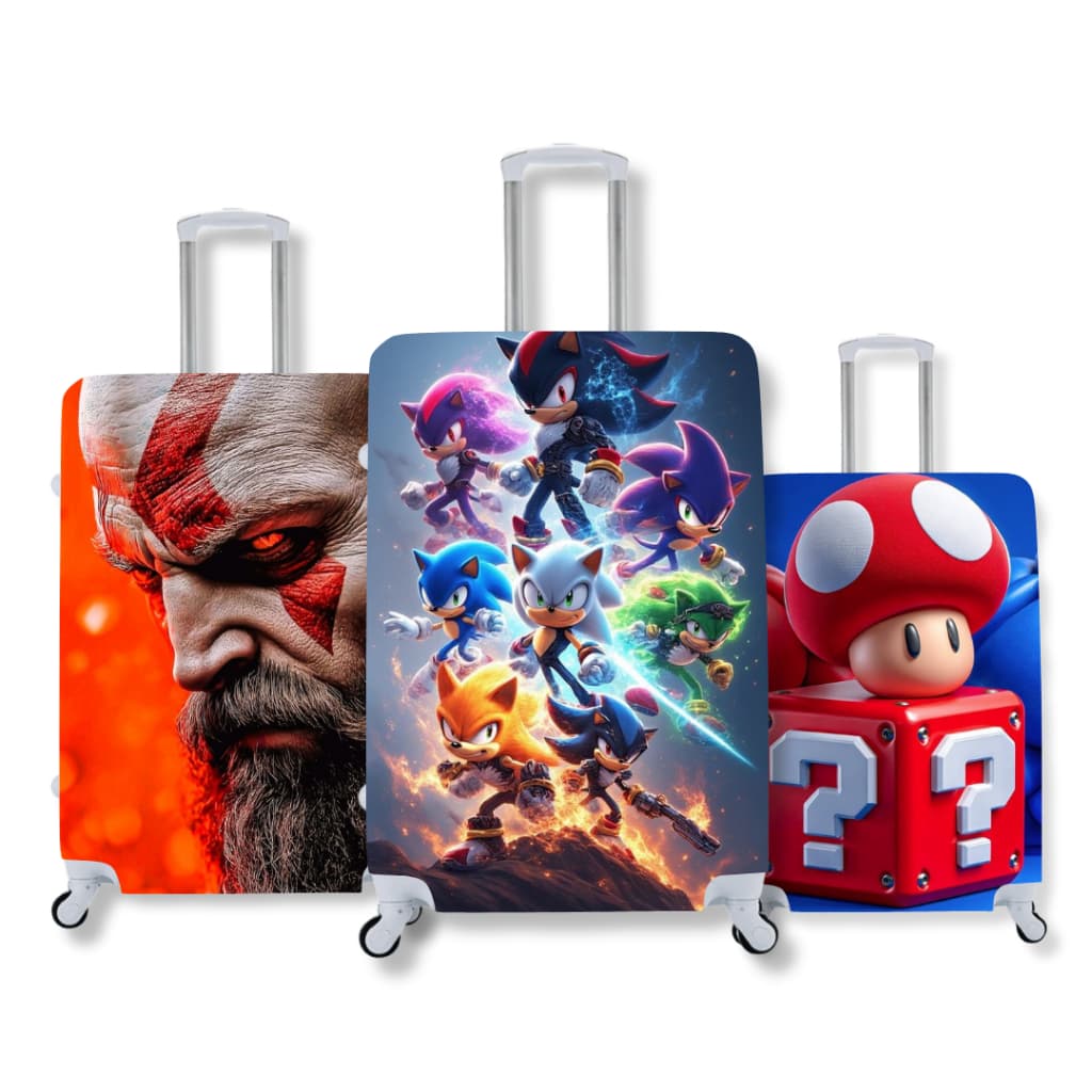 Capa De Mala Protetora Elástica Personalizada Games Viagens