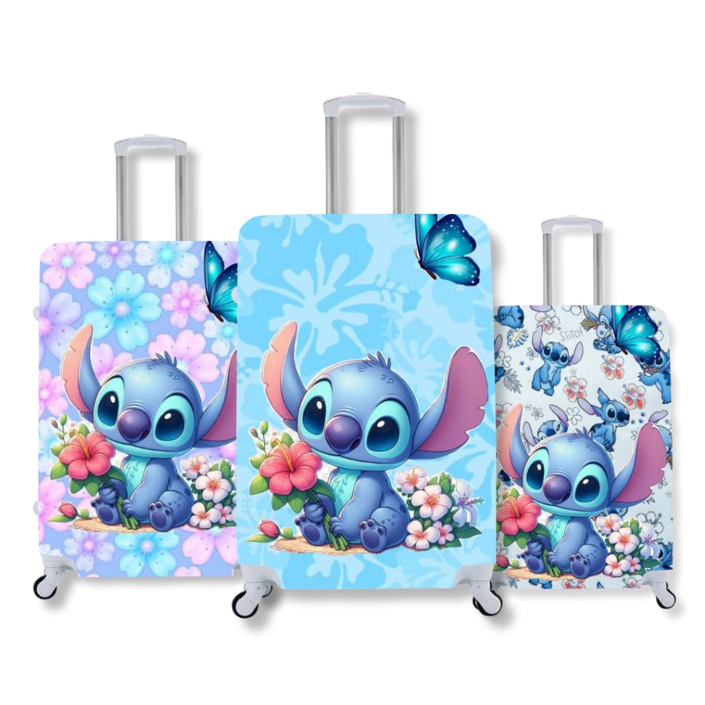 Capa De Mala Protetora Personalizada Stitch Bagagem Viagem