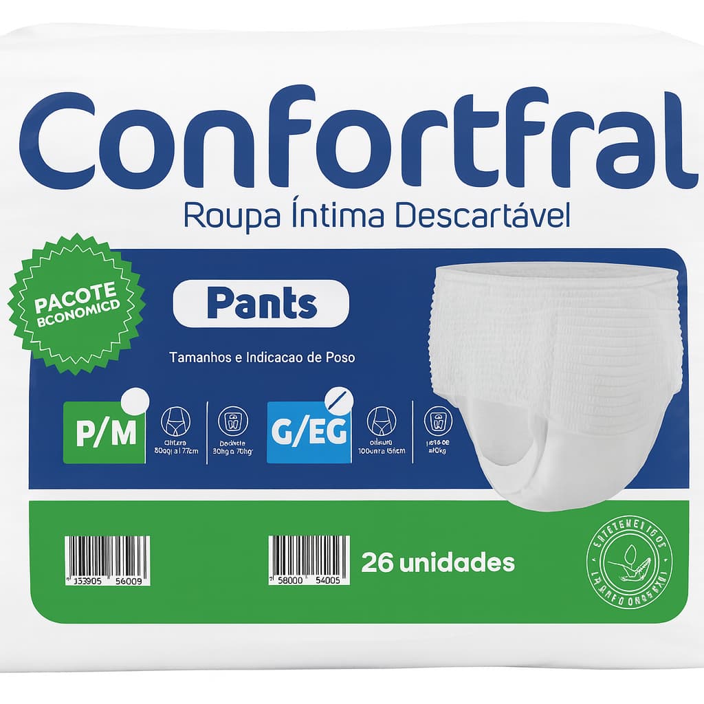 PACOTÃO DE Fralda Calça Geriatrica Confortfral 2 LINHA Pants/Roupa Intima Adulto  PM/GXG