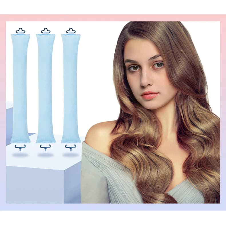 kit 3 Modelador De Cabelo Sem Calor, Hastes Flexíveis Com Gancho, Haste De Ondulação Sem Calor Para Todos