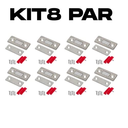 Kit 8 Fechos Magnético Imã Neodímio Trava Armário Gaveta Guarda-Roupa Pronta Entrega