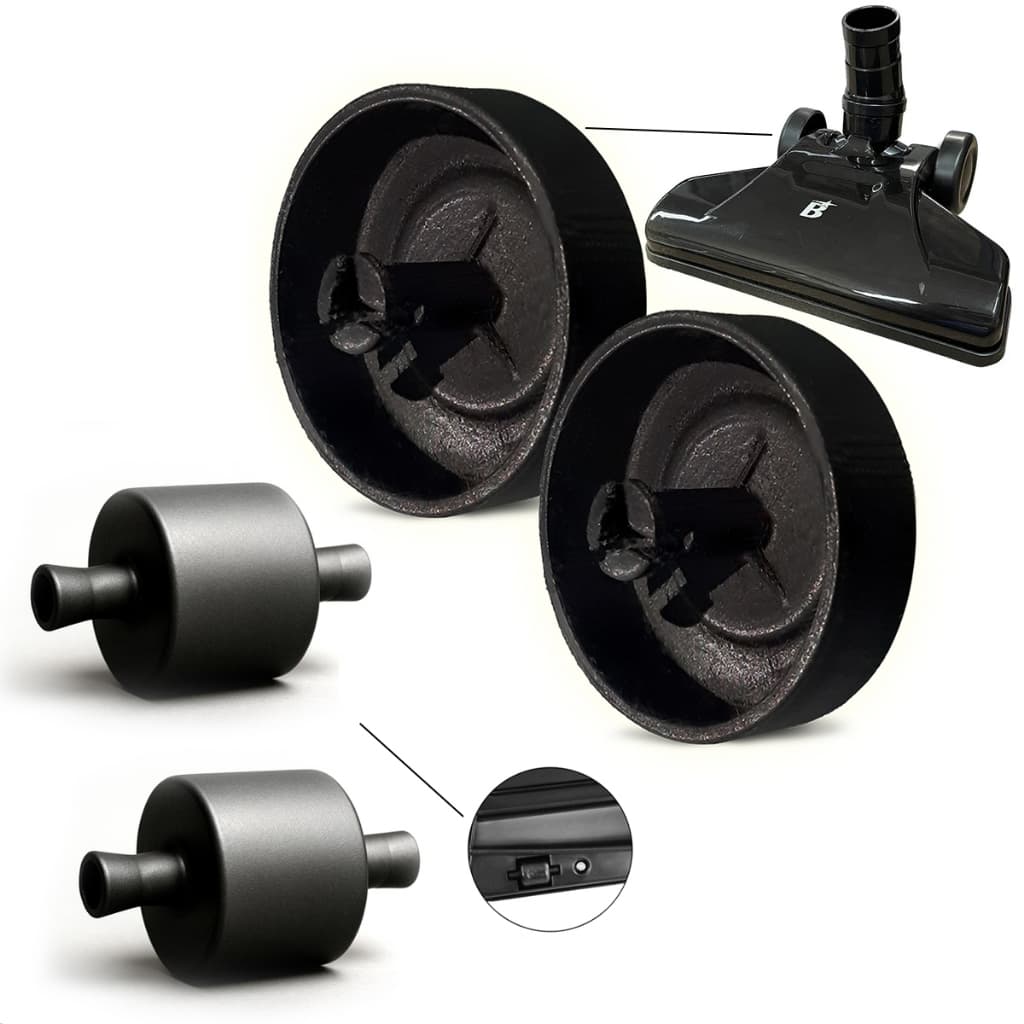 Par Rodinhas e Roda Aspirador De Pó Reparo Compativel Britania Bas1295p Grande e Menor
