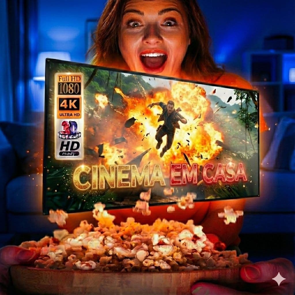 Telão Tela de Projeção Matte White – 100”, 120” e 150” | Ideal p/ Projetores Full HD e 4K