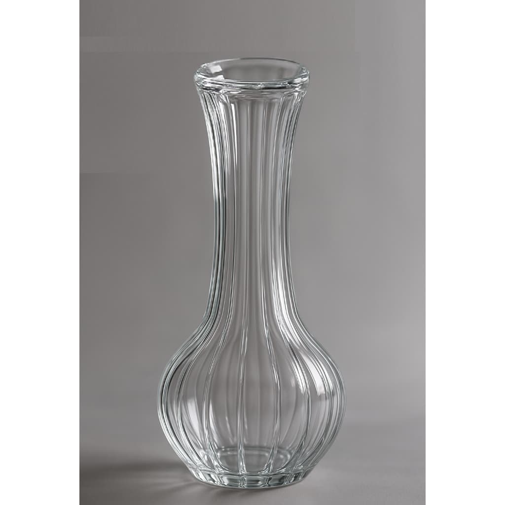 Vaso Decorativo de Vidro 22cm Ondulado Centro de Mesa Moderno Transparente