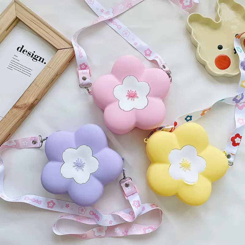 Bolsa De Silicone Infantil Criança Flores de Cerejeira