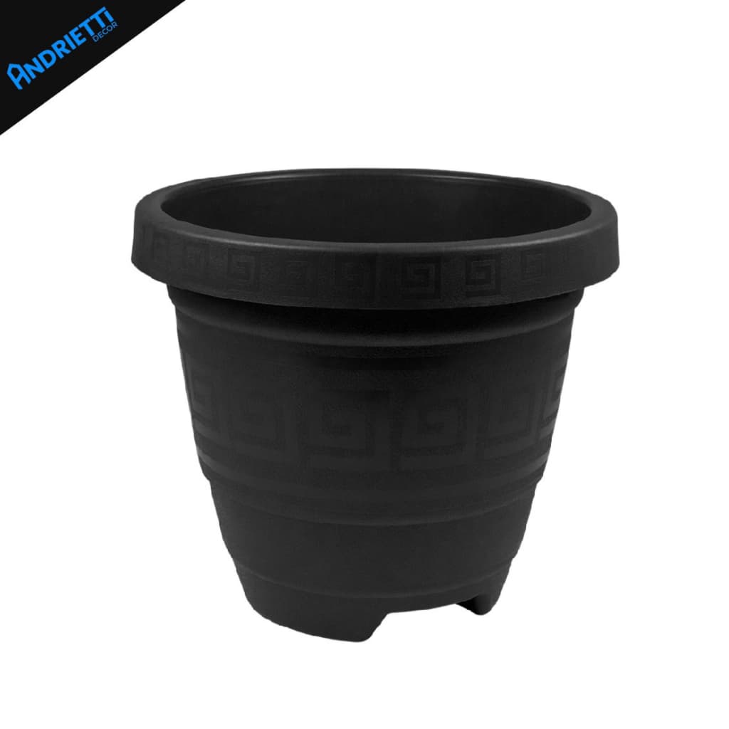 Kit 5 Vasos Redondos 15L Preto Grande para Plantas Jardim Horta Flores Resistente Decorativo