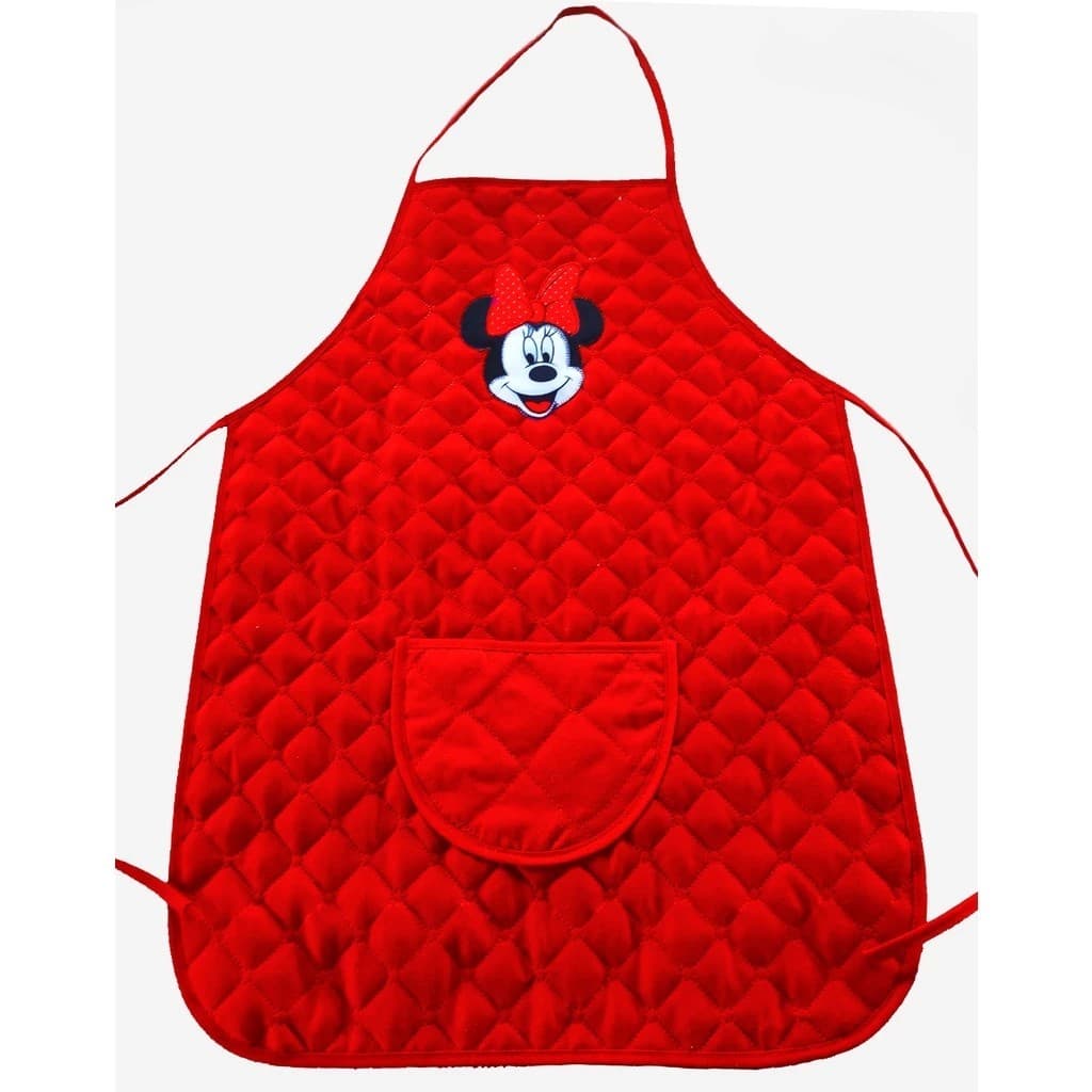 Avental Matelado Minnie / Mickey Bordado Patchwork Cozinha
