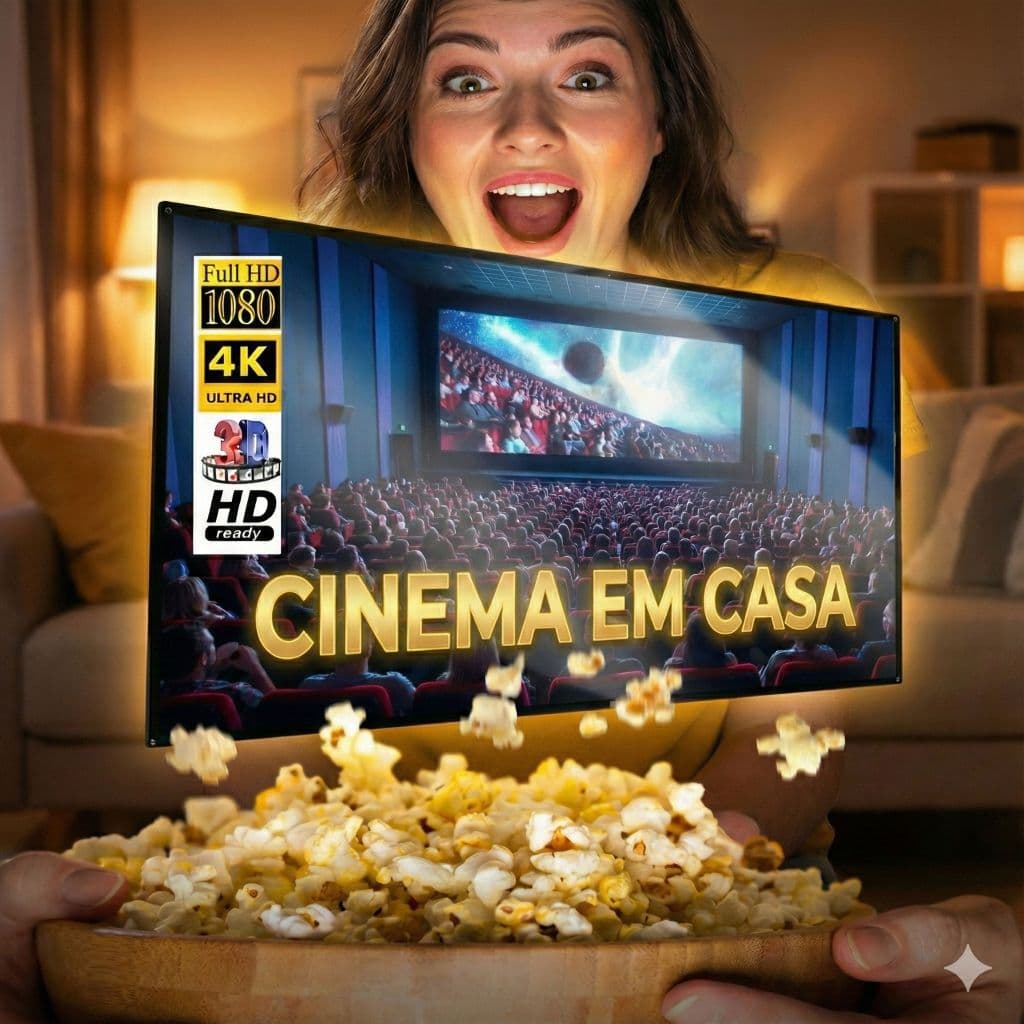 Tela de Projeção Premium 16:9 – 84” a 150” | Imagem Nítida p/ Home Theater e Projetores 4K
