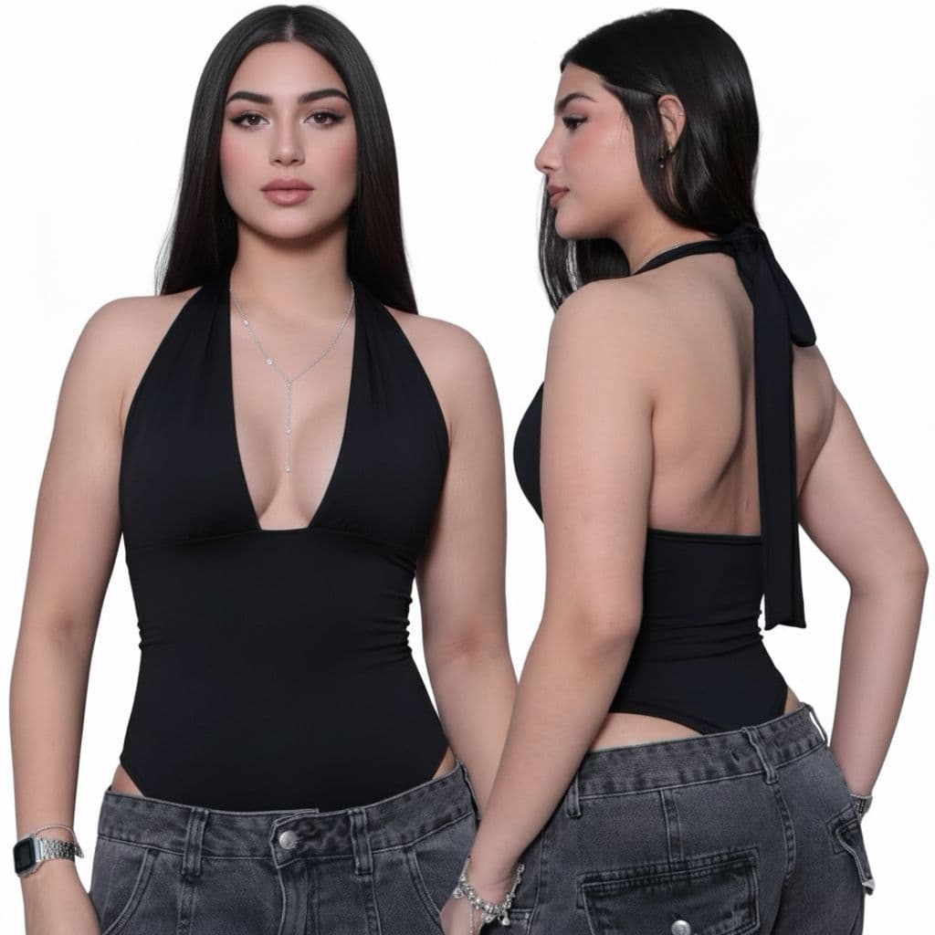 Body Multiformas Costa Nua Amarração Suplex de Poliamida