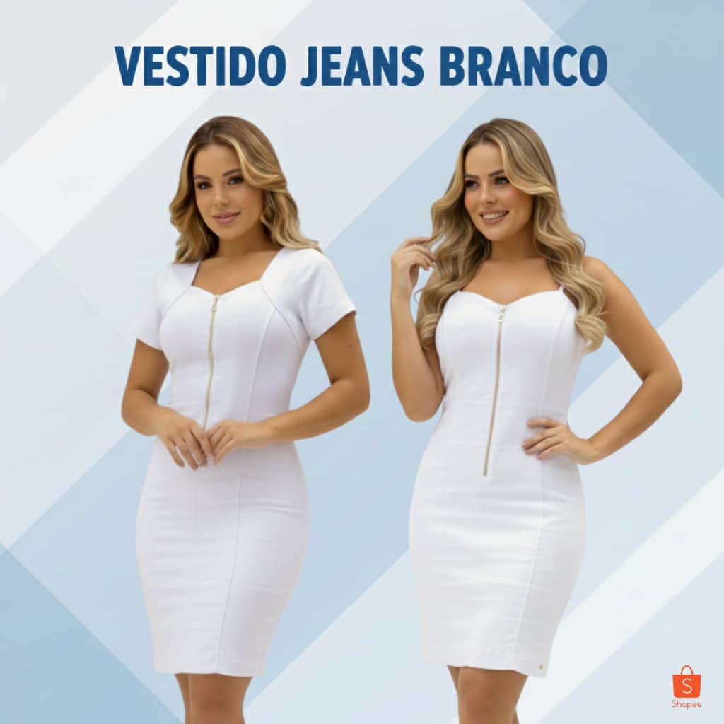 Vestido feminino jeans branco,  curto, colado, fim de ano, vestido confortável vestido réveillon top