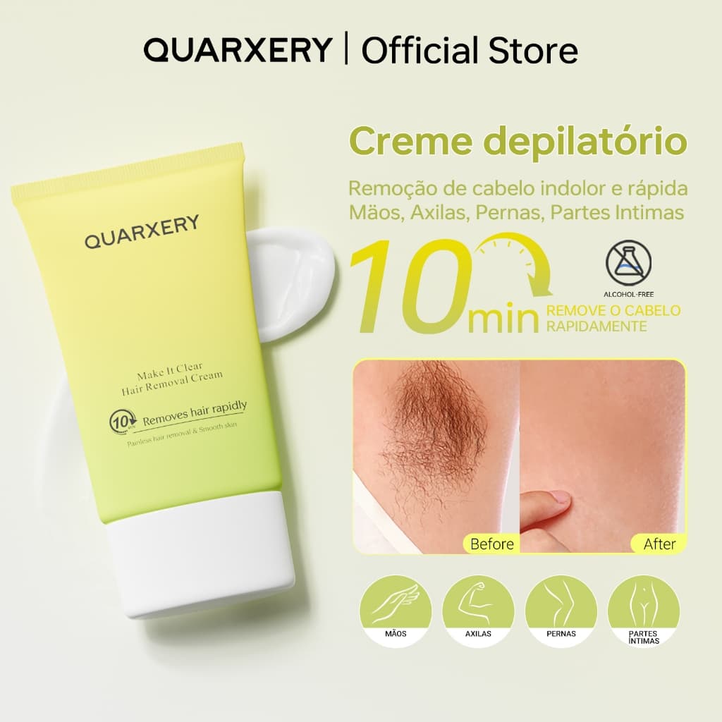 QUARXERY Creme Depilatório Corporal  Suave Depilação