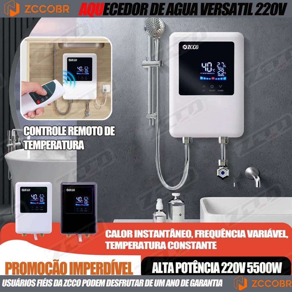 ZCCOBR Aquecedor De Agua Lf002 220v 5500w Com Controle Remoto