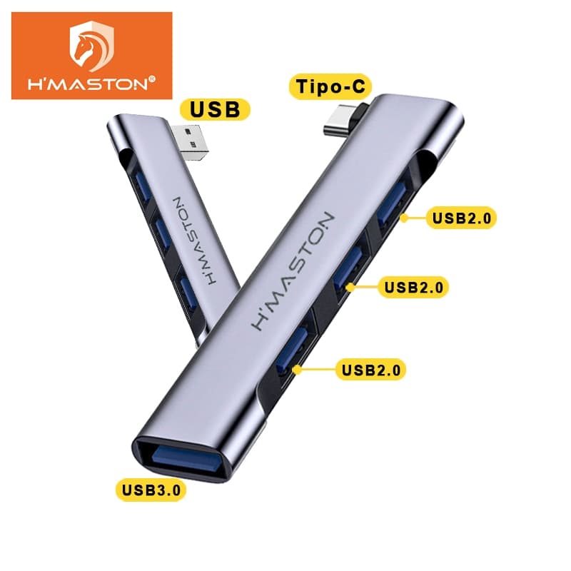 Electro Nest Hub USB 3.0 Alta Velocidade Tipo-C 4 Portas Multi Splitter Adaptador OTG ZHQ-20
