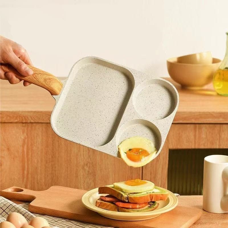 Frigideira sertã PanelA antiaderente Panelas para café da manhã Ovo estrelado Três EM um Home cozinha especial