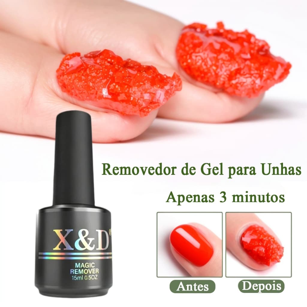 X&D Magic Remover Removedor de Esmalte em Gel 15ml Para Unhas
