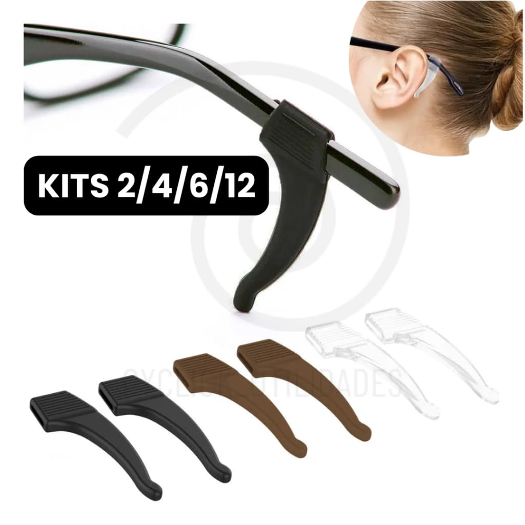 Prendedor fixador de óculos gancho de orelha trava antiderrapante silicone Slim