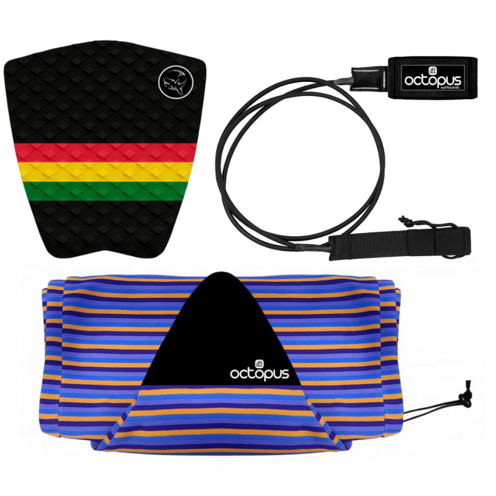 Kit Leash Surf 6´ x 6,5mm + Deck Prancha + Capa Toalha Pranchinha