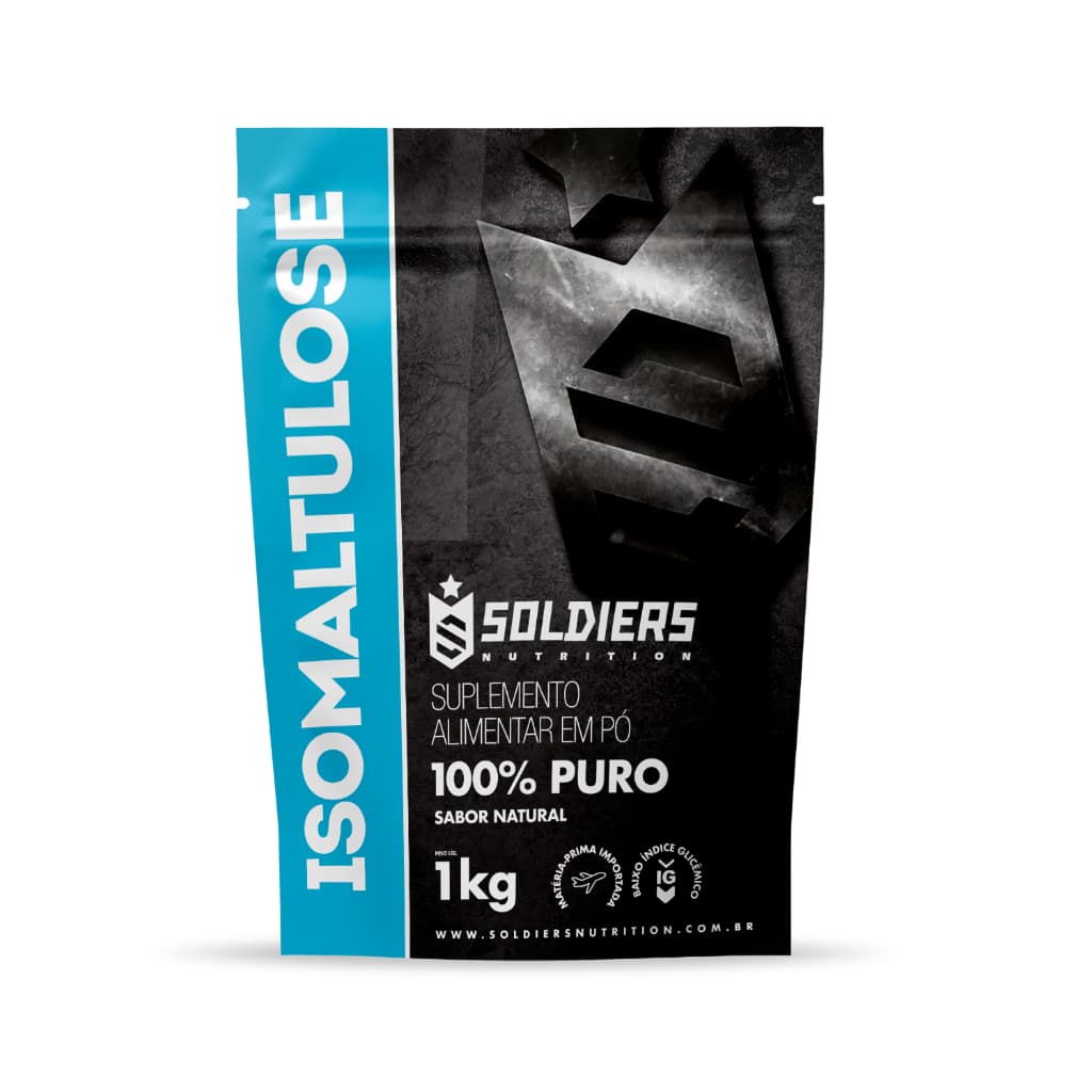 Isomaltulose 1kg 100% Puro Importado Soldiers Nutrition Suplemento Carboidrato Esportivo Performance Saúde