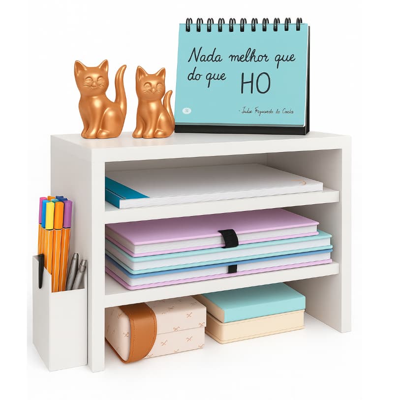 Escaninho de Mesa - ENVIO MONTADO- Organizador de Mesa e Escritório MDF Resistente