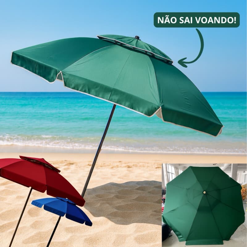 Guarda-sol Gigante Grande Para Piscina Área De Lazer  Churrasco Praia  Alumínio  2,40