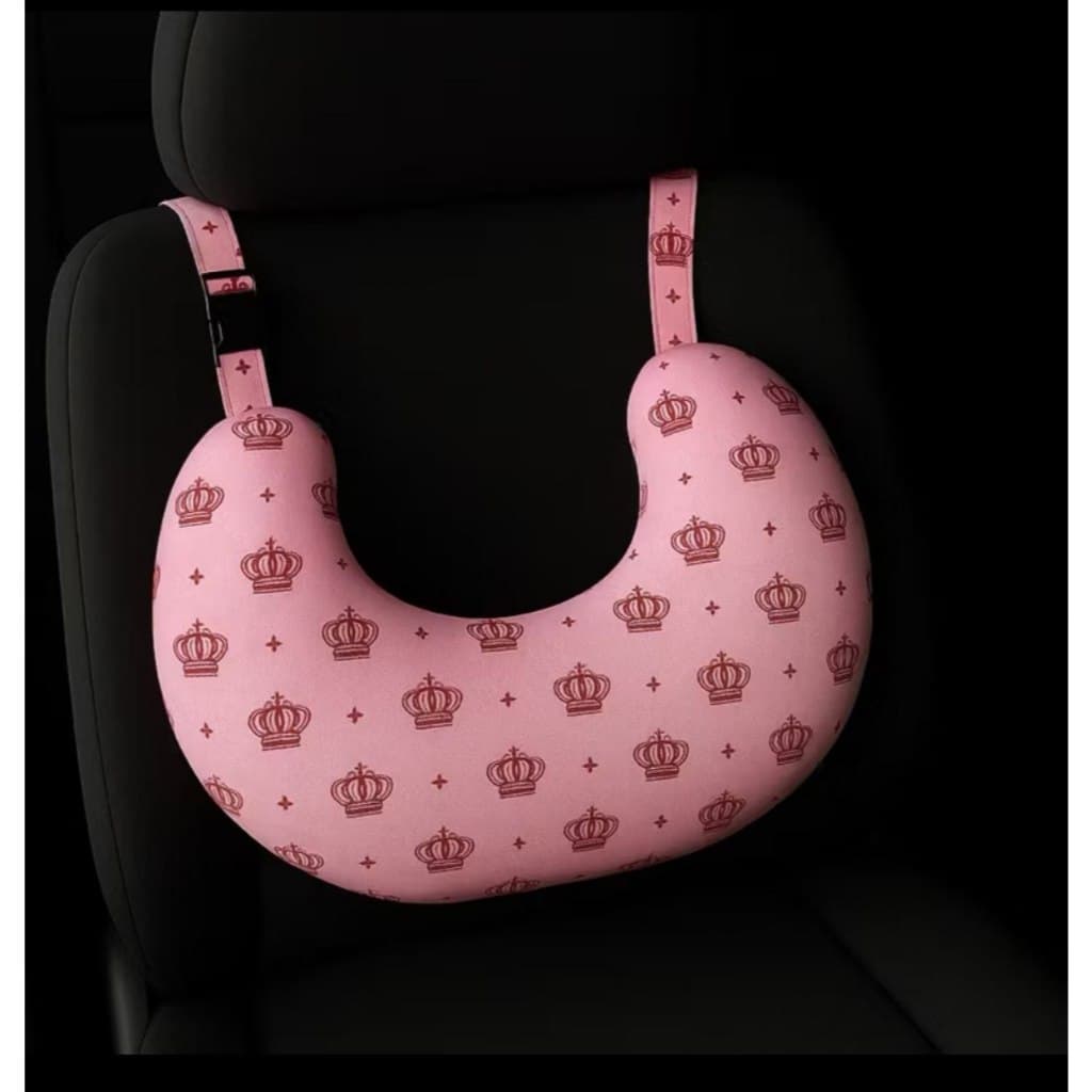 Almofada de Apoio de Pescoço Ajustável Infantil e Adulto (Chevron Cinza)