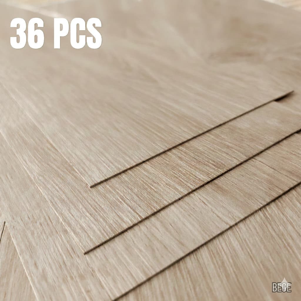 Piso Vinílico Lavável 36 pcs p/ Piso Estilo Madeira 91,4 cm x 15,2 cm cobertura 5m²