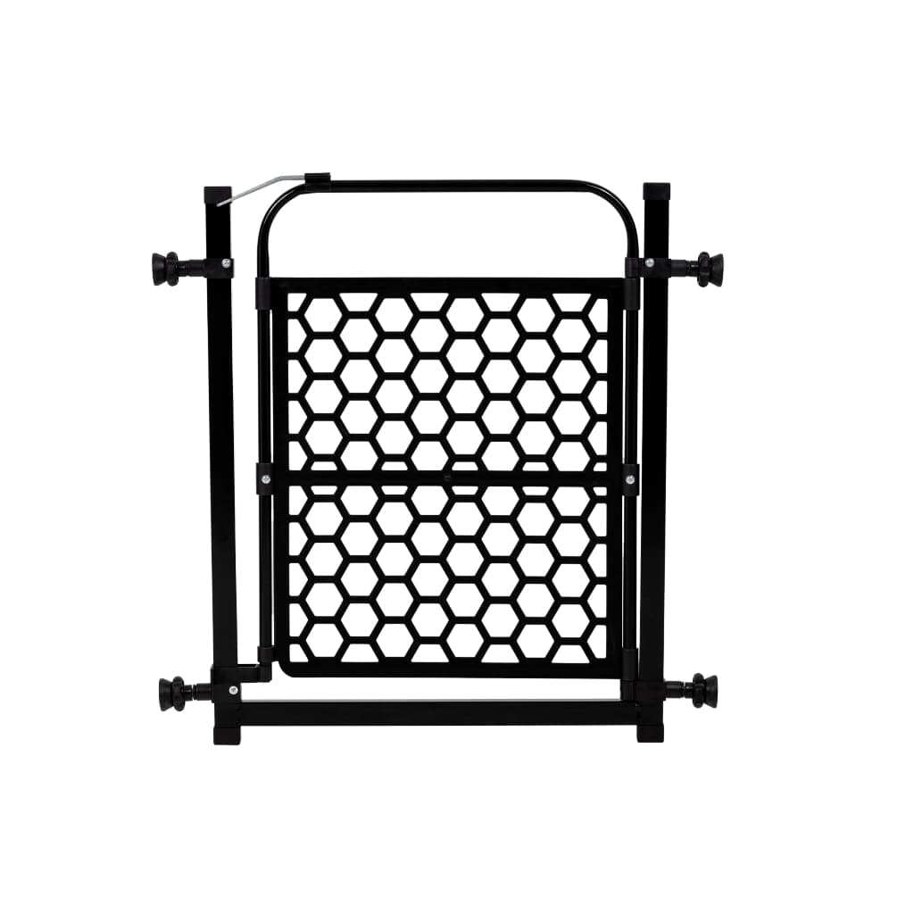 Portão Pet Grade Para Cachorro 78cm A 83cm Cercado de Proteção Preto