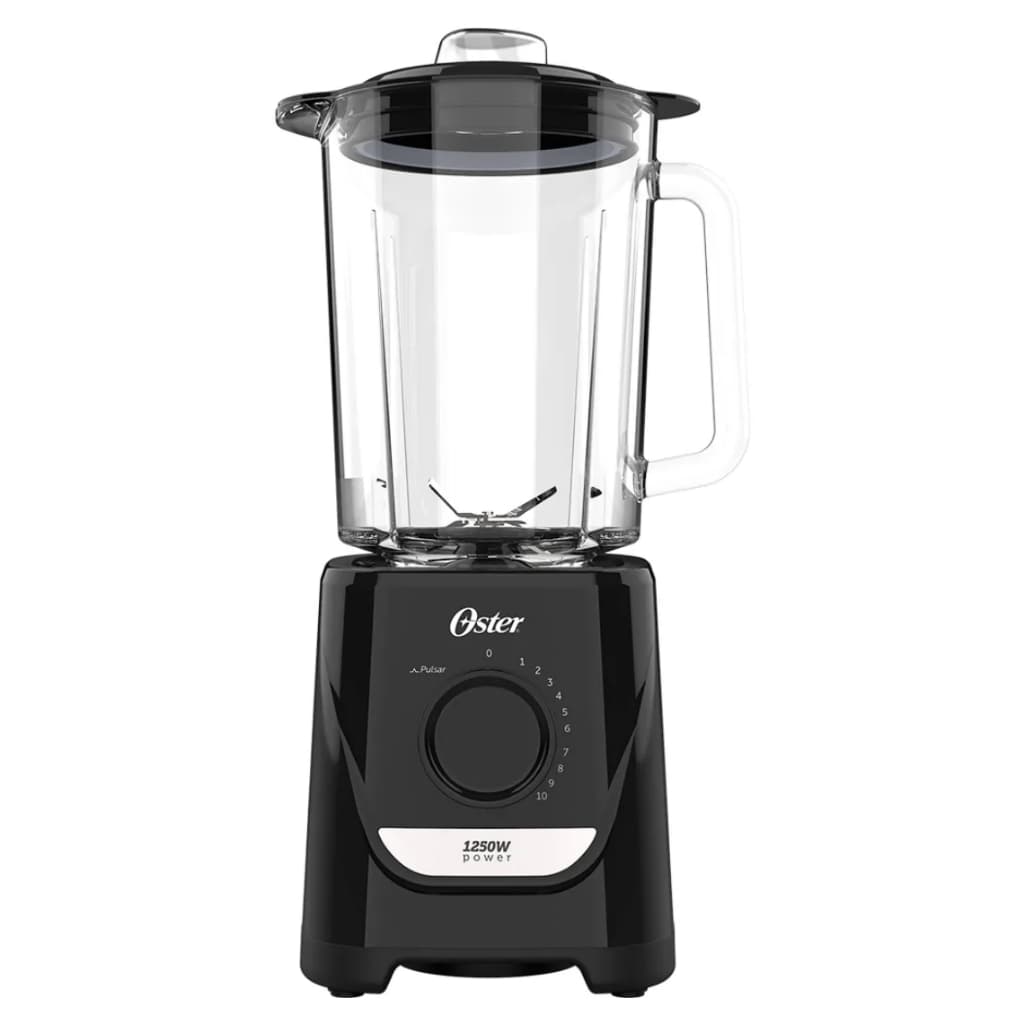 Liquidificador Power Oster OLIQ520 Preto Jarra de Vidro 2,2L 1250W 10 Velocidades