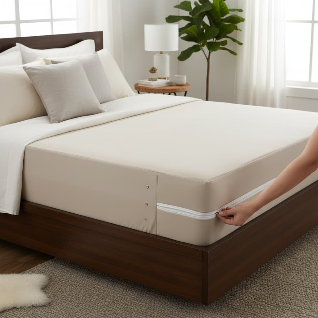 Capa Colchão Queen Hospitalar Antialérgico Com Zíper 198x158cm até 45cm Altura