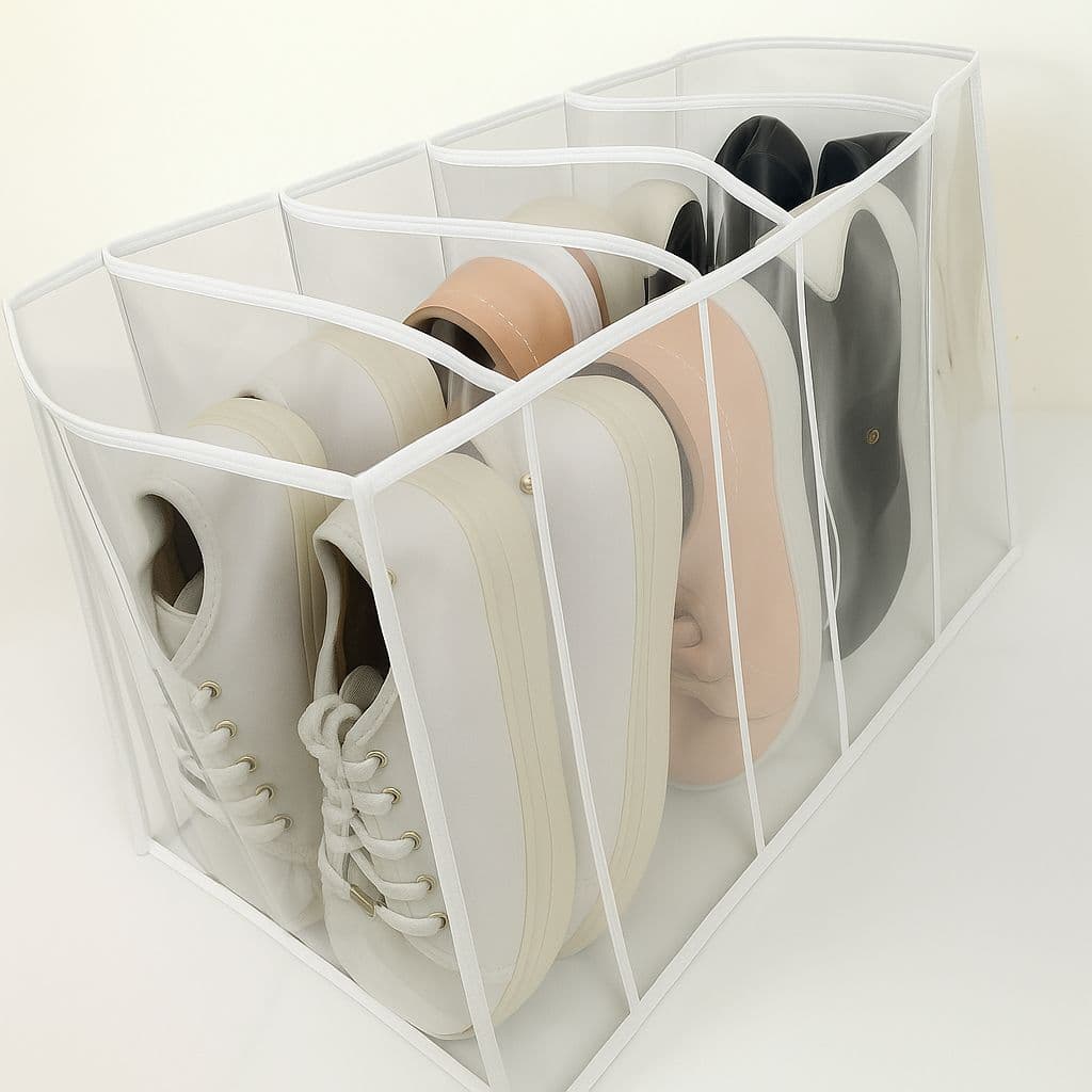 Kit 03 Organizadores de Sapatos Tenis Chinelo Para Closet e Sapateira Colmeia Com Divisórias Resistente