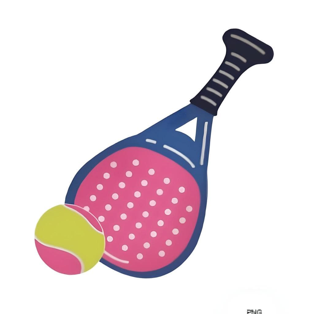 DISPLAY MDF RAQUETE DE Beach Tennis ROSA COM AZUL 70CM