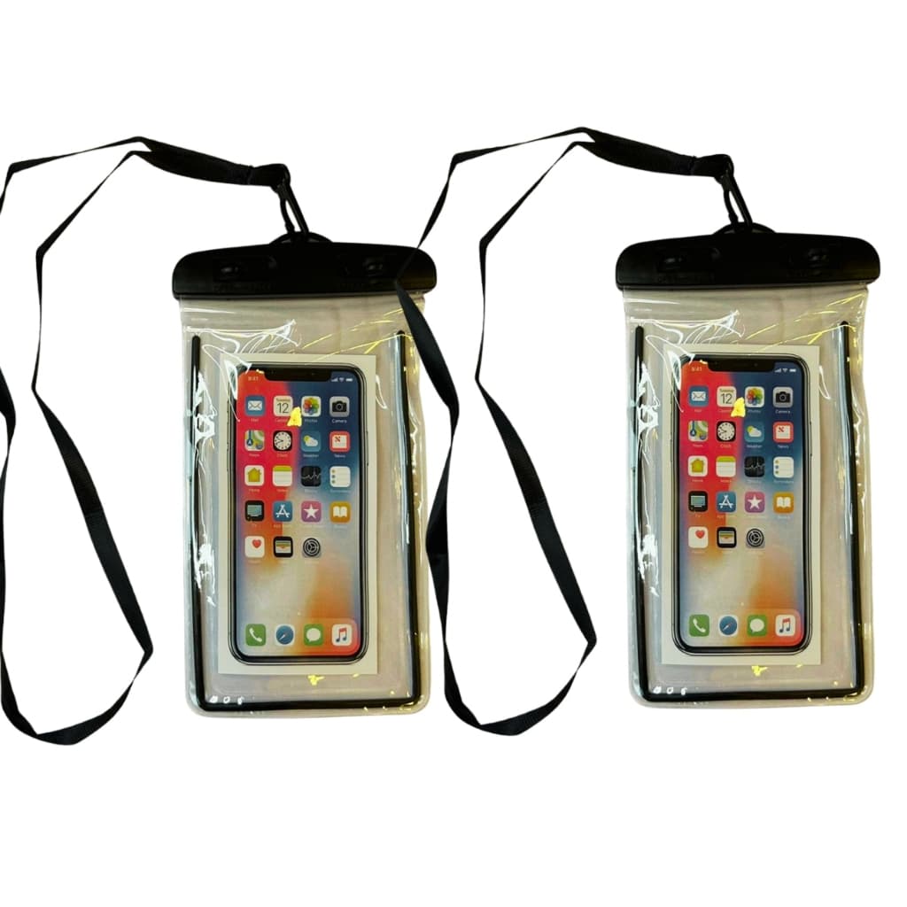 KIT 2 Porta Celular Piscina Praia Capinha Trava Cordão Várias Cores A prova de água Preto Azul Pink Branco Verde