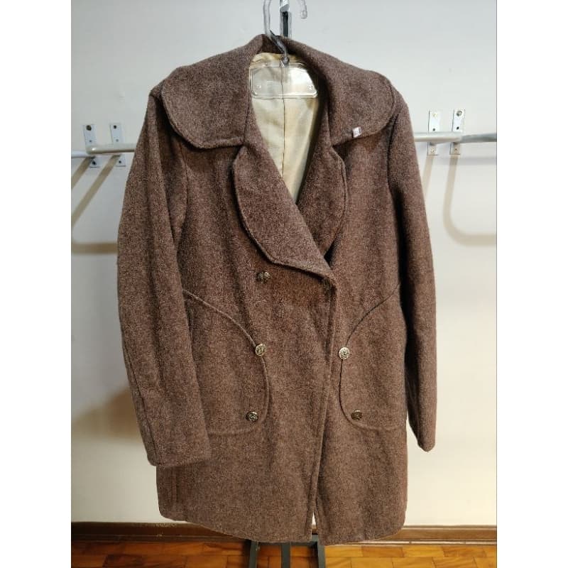 Casaco De Lã Batida Marron M/ G pequeno