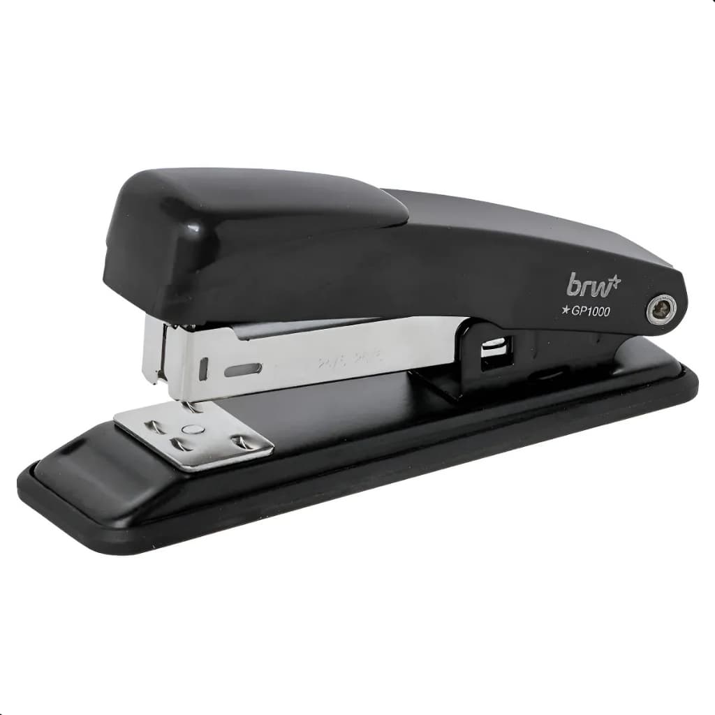 Grampeador de Metal BRW GP1000 26/6 Capacidade 20 Folhas Escritório, Empresa e Escolar