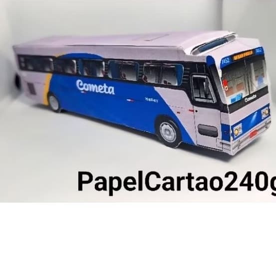 Miniatura De Ônibus CmaScania Cometa PAPEL CARTAO240G