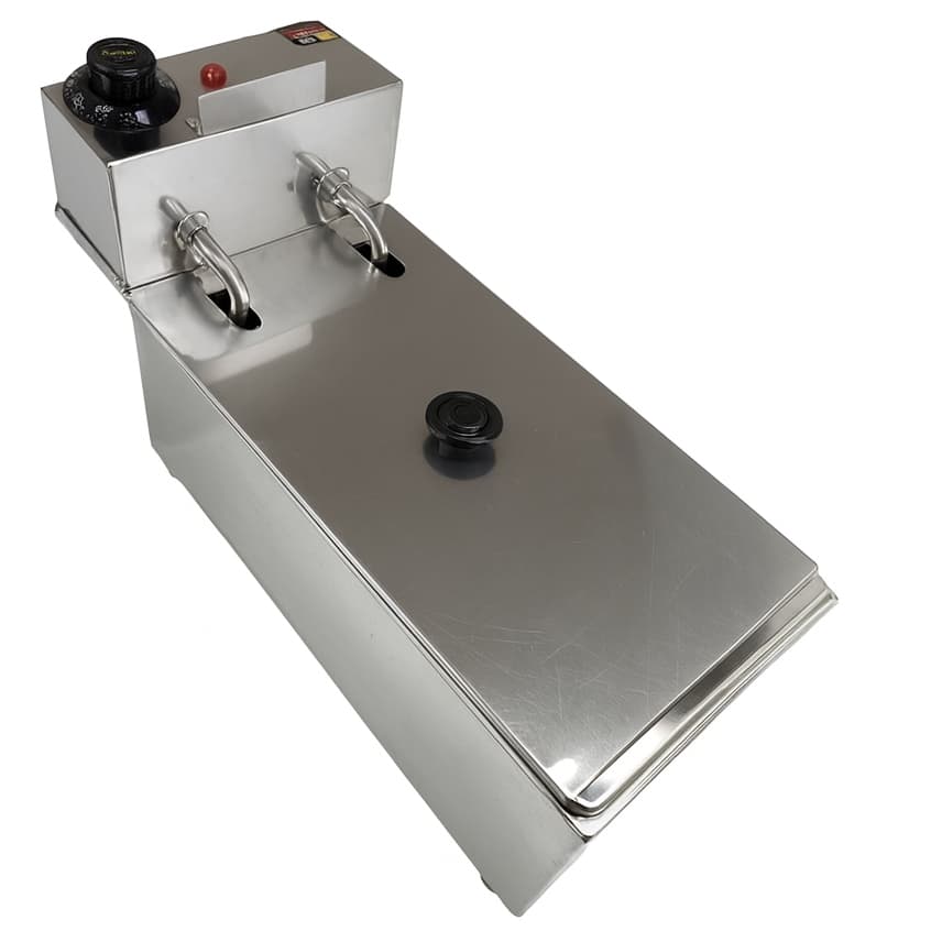 Fritadeira Elétrica 3 Litros Inox Gomes Inox Termostato Ajustável Para Lanchonete Negócios E Casa